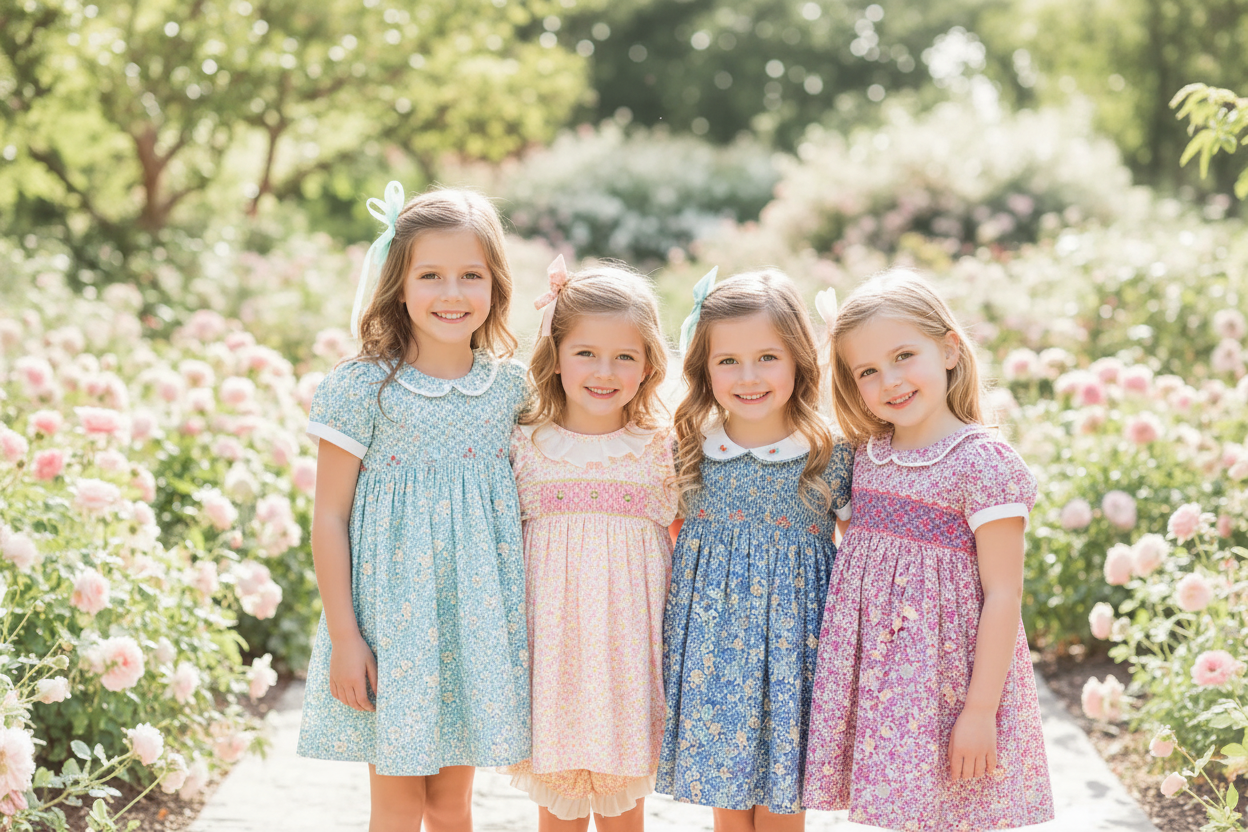 Girls Smocked Dresses for Kids | Heirloom Style  The Vintage Teddy