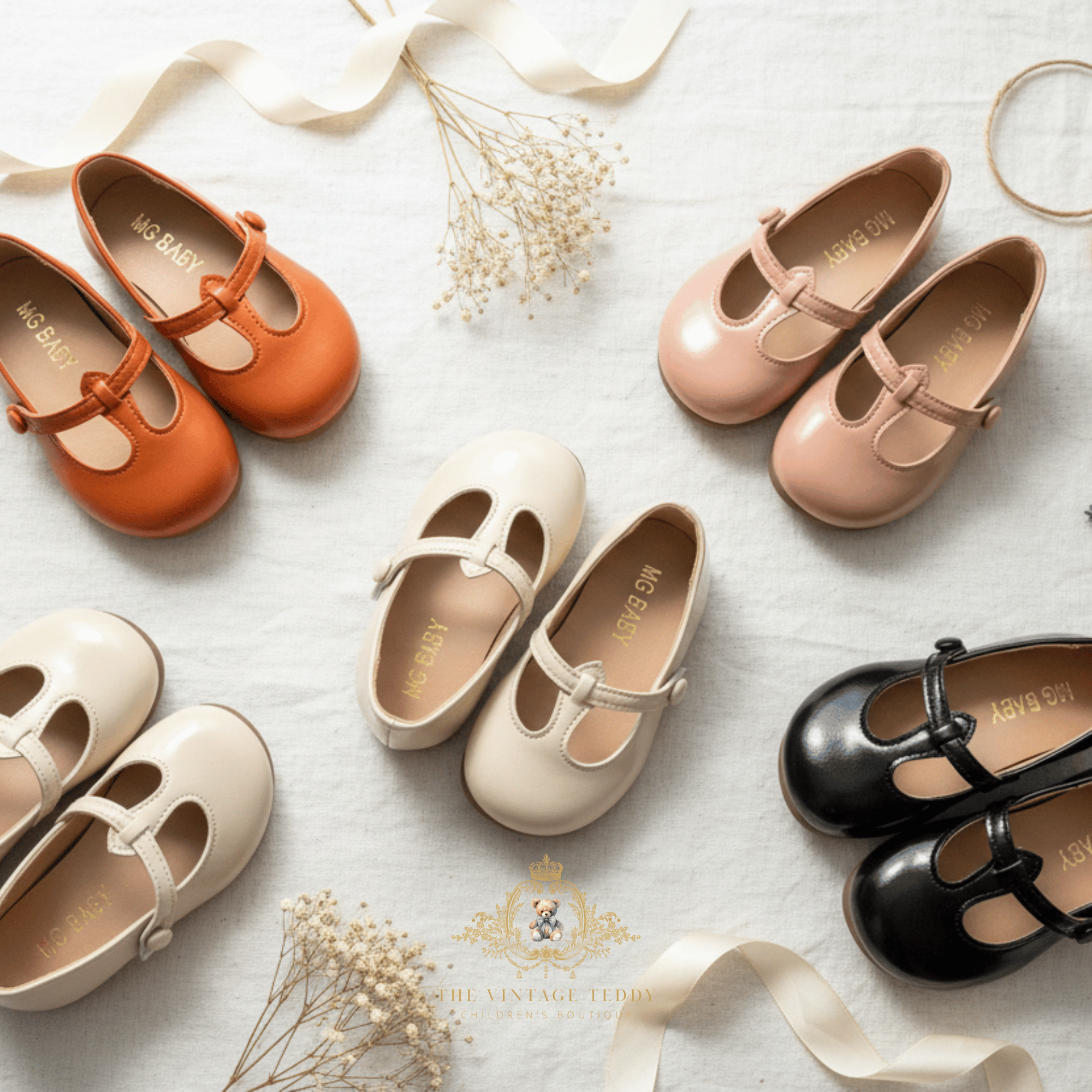 Girls Mary Jane Flats Vintage Style Children's Shoes Cream Cream / 3.5 Girls Mary Jane Flats Vintage Style Children's Shoes Cream Cream / 3.5