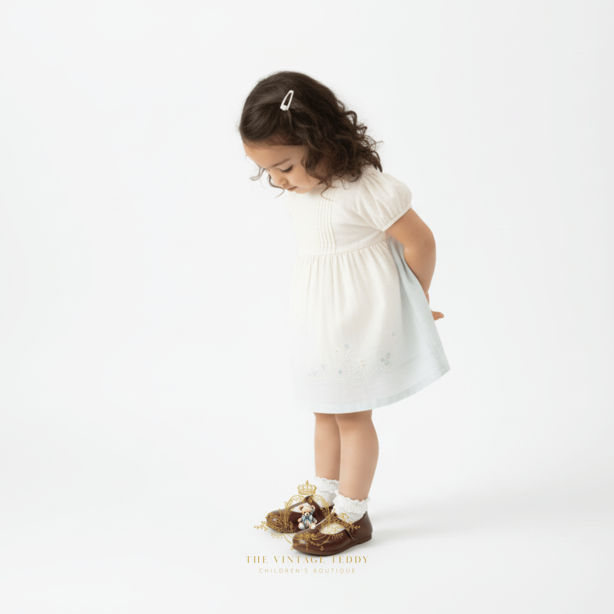 Girls Mary Jane Flats Vintage Style Children's Shoes Chestnut Brown 2.5 / Chestnut Brown
