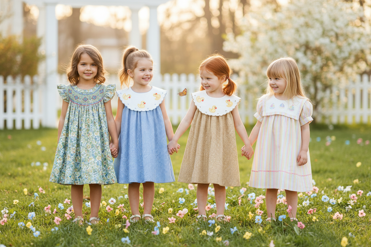 Girls Embroidered Dresses
