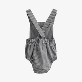 Boys Romper Overalls Striped Black & White