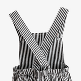 Boys Romper Overalls Striped Black & White