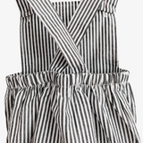 Boys Romper Overalls Striped Black & White