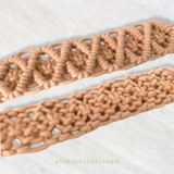 Crochet Macramé Pacifier Baby Clip-On Holder Wooden Round Peach