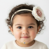 Girls Flower Headband Cream & Blush