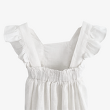 Girls Linen Romper White