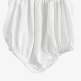 Girls Linen Romper White