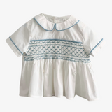 Boys Smocked Shirt & Bubble Shorts Set