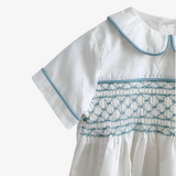 Boys Smocked Shirt & Bubble Shorts Set