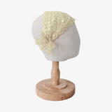 Girls Vintage Bohemian Floral Lace Head Scarf Cream