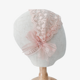 Girls Vintage Bohemian Floral Lace Headband Pink