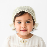 Girls Vintage Bohemian Floral Lace Head Scarf Cream