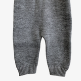 Boys Knit Overalls Romper Grey