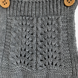 Boys Knit Overalls Romper Grey