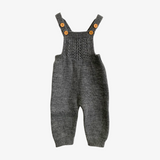 Boys Knit Overalls Romper Grey