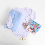 Christmas Baby Gift Set Baby Onesie, Swaddling Blanket, Toy & Children's Book Christmas Star