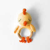 Handmade Crochet Baby Rattle Plush Toys Chick