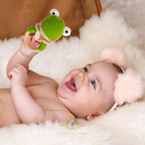 Handmade Crochet Baby Rattle Plush Toys Froggy