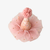 Girls Princess Happy Birthday Hat & Headband Pink & Gold