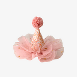 Girls Princess Happy Birthday Hat & Headband Pink & Gold