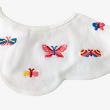 Baby Girls Boutique Bibs Butterfly Embroidery Set of 3