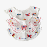 Baby Girls Boutique Bibs Butterfly Embroidery Set of 3