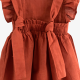 Girls Linen Summer Dress Terra Cotta