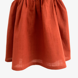 Girls Linen Summer Dress Terra Cotta