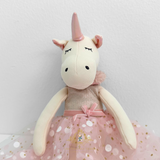 Handmade Princess Ballerina Dolly Plush Toy Unicorn Pink