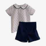 Boys Dress Shirt & Shorts Set Nautical