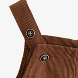 Boys Corduroy Overalls Pants Brown