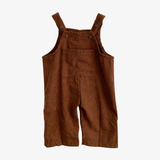 Boys Corduroy Overalls Pants Brown