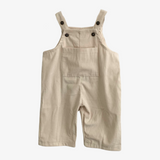 Boys Corduroy Overalls Pants Cream