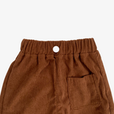 Boys Corduroy Pants Relaxed Fit Trousers Brown