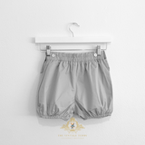 Boys Dress Shirt & Bubble Shorts Grey & White