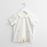 Boys Dress Shirt & Bubble Shorts Grey & White