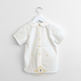 Boys Dress Shirt & Bubble Shorts Grey & White