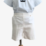 Boys Embroidered Dress Shirt & Shorts Set Sailboat