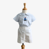 Boys Embroidered Dress Shirt & Shorts Set Sailboat