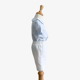 Boys Embroidered Dress Shirt & Shorts Set Sailboat