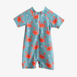 Boys One-Piece Swimsuit Romper Crabs & Sea Shells