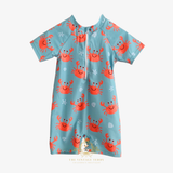 Boys One-Piece Swimsuit Crabs & Sea Shells