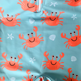 Boys One-Piece Swimsuit Romper Crabs & Sea Shells