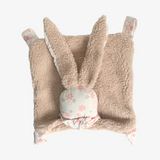 Bunny Baby Soothing Blanket Plush Toy Floral Pink & White