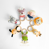 Handmade Crochet Baby Rattle Plush Toys Boy Deer