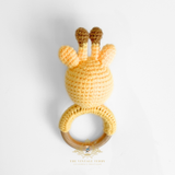 Handmade Crochet Baby Rattle Plush Toys Giraffe