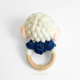 Handmade Crochet Baby Rattle Plush Toys Lamb