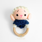 Handmade Crochet Baby Rattle Plush Toys Lamb