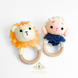 Handmade Crochet Baby Rattle Plush Toys Lamb