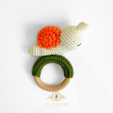 Handmade Crochet Baby Rattle Plush Toys Snail